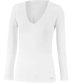 Impetus Thermo Shirt met V-hals en lange mouwen Thermo white