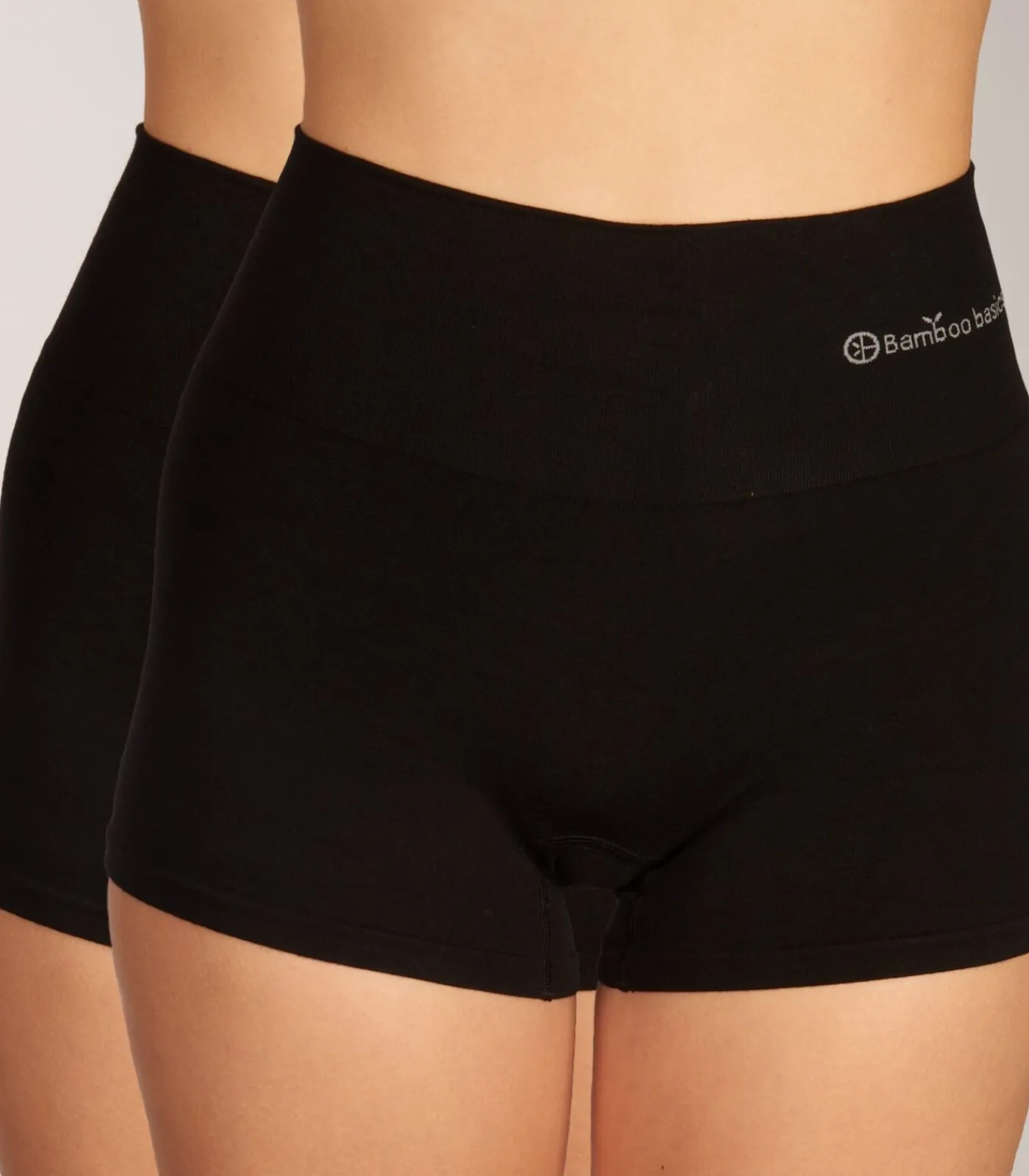 Bamboo basics short 2 pack seamless knitted light control boxershort black Outlet