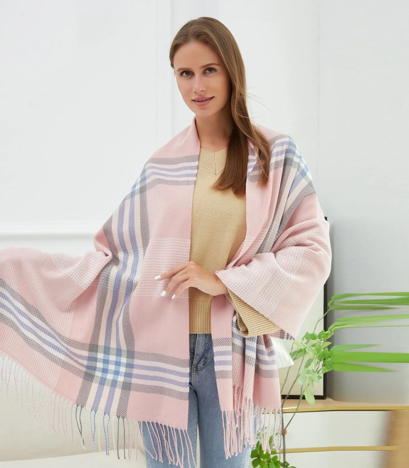 V1969 Sjaal GEMMA pink Sale