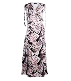 Smart & Joy Soepelvallende wikkeljurk met geometrische print multicolor New