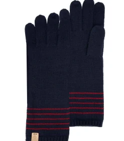 ISOTONER Soft touch marineblauwe lange gestreepte handschoenen navyBlue New