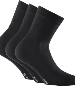 Rohner Basic Sokken Basic Soft Touch Set van 3 black Clearance