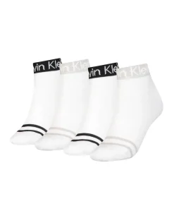 Calvin Klein Sokken CK Women Quarter LOGO WELT ZOEY 4P ECOM Verpakking van 4 white Hot