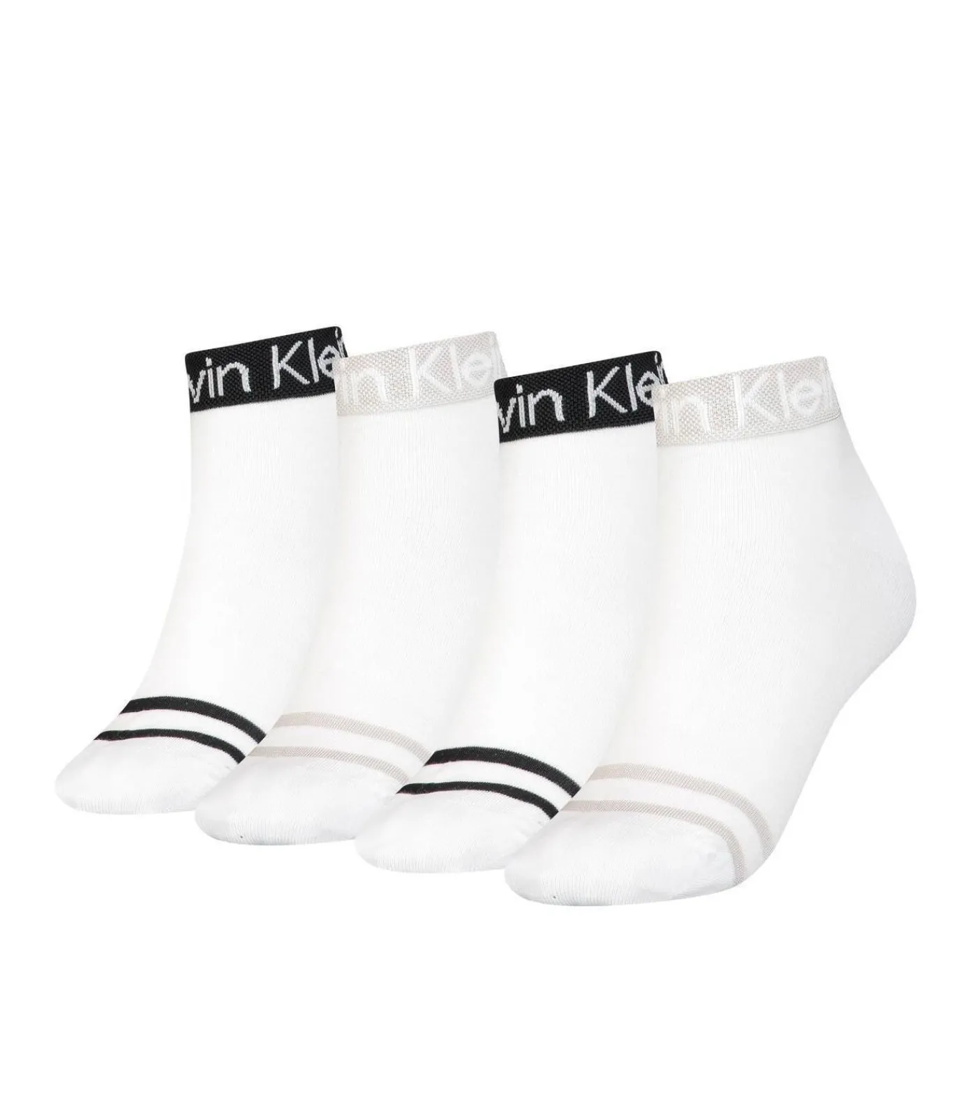Calvin Klein Sokken CK Women Quarter LOGO WELT ZOEY 4P ECOM Verpakking van 4 white Hot
