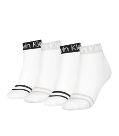Calvin Klein Sokken CK Women Quarter LOGO WELT ZOEY 4P ECOM Verpakking van 4 white Hot