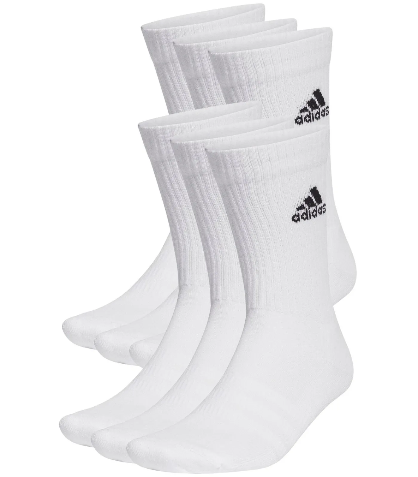 Adidas Sokken Cushioned Sportswear Crew 6P Set van 6 white