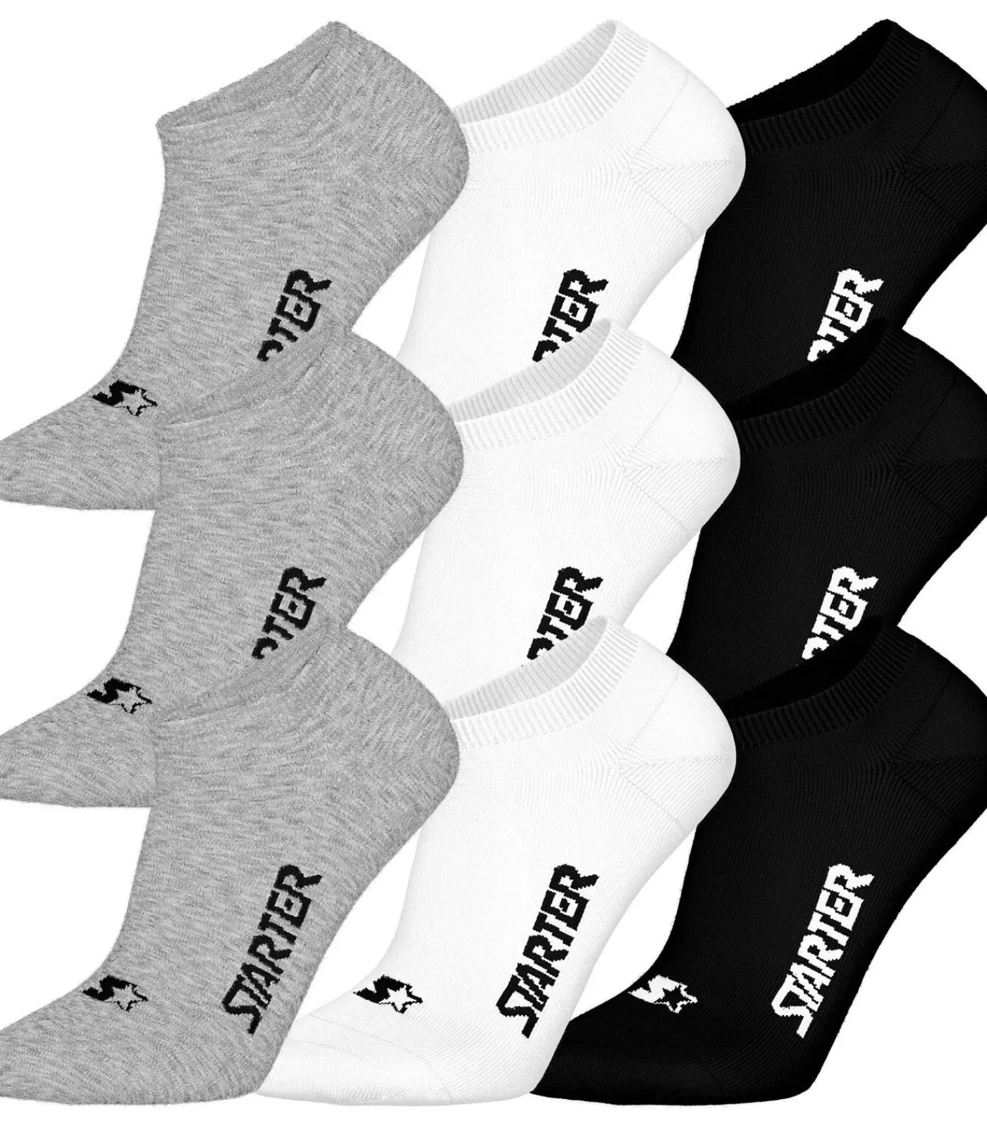 Starter Sokken 9pk Sneaker Socks 9-pak white/gray/black Best