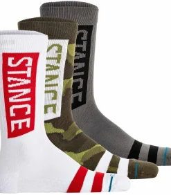 Stance Sokken The OG Socken Set van 3 gray/white/green Online