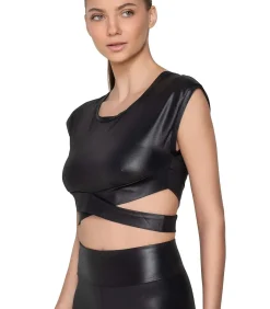 LUNA Sport T-shirt met slipe mouwen FLEXFIT black Clearance