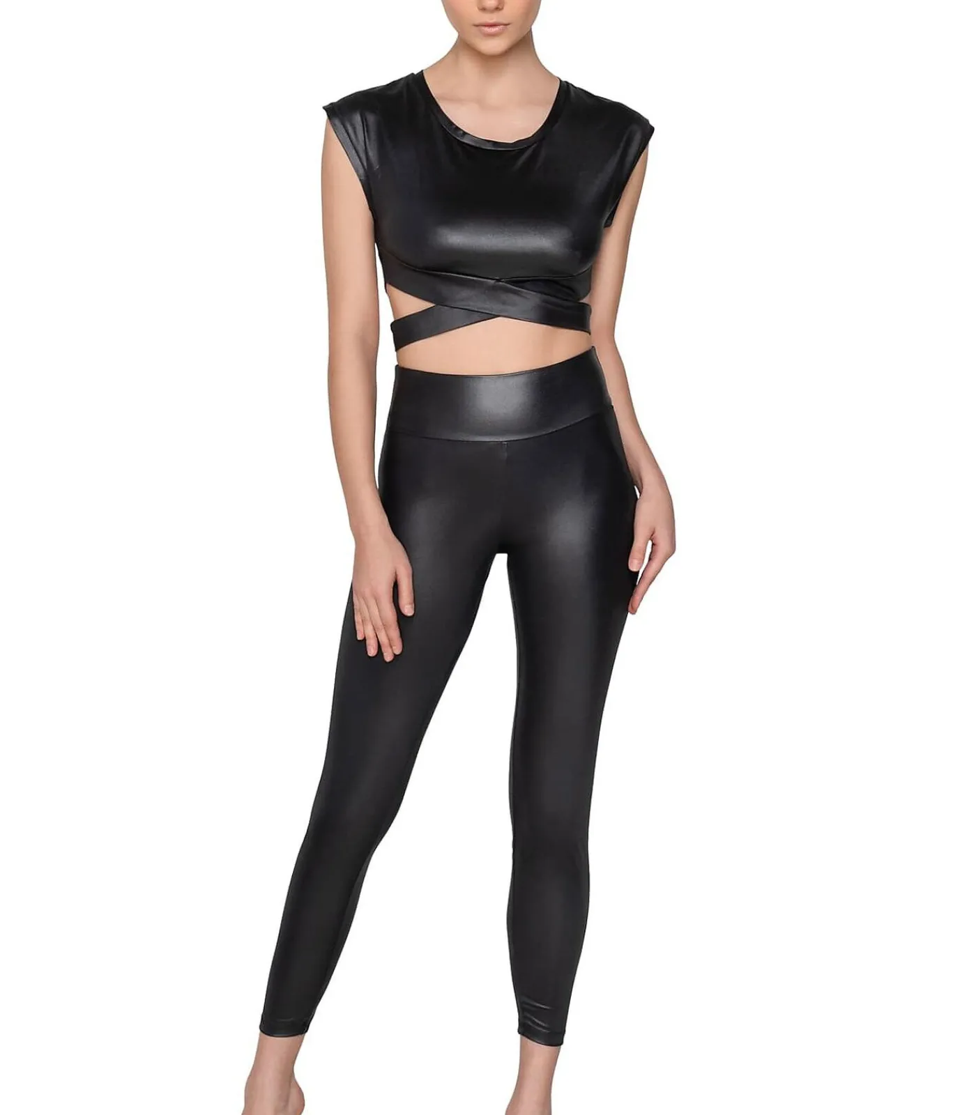 LUNA Sport T-shirt met slipe mouwen FLEXFIT black Clearance