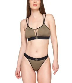 LUNA Sportbeha met gekruiste rug SPLENDID khaki Sale