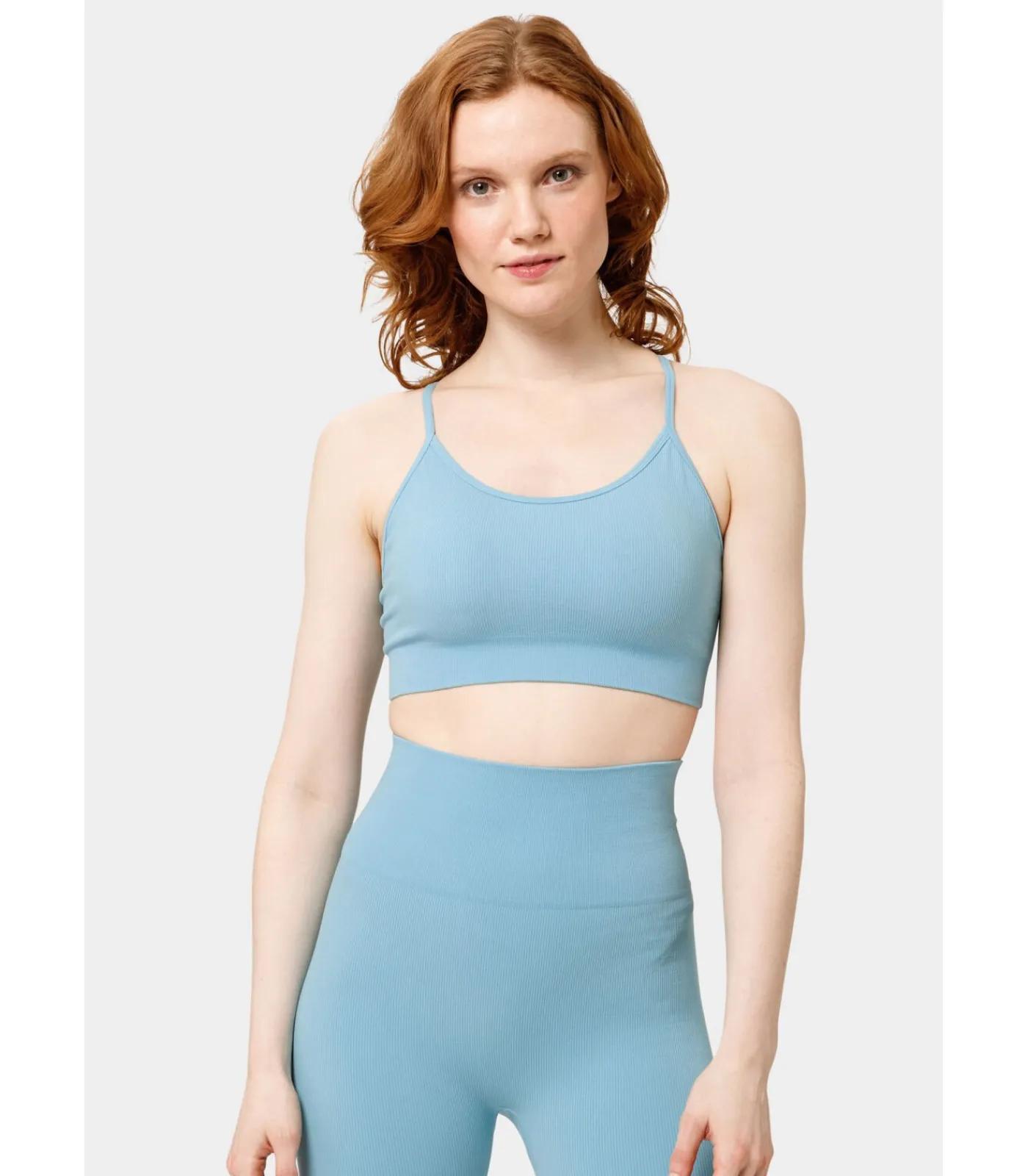 Les Lunes Sportbustier “FORM Bra Seamless Adjustable Straps Removable Pads” lightBlue Discount