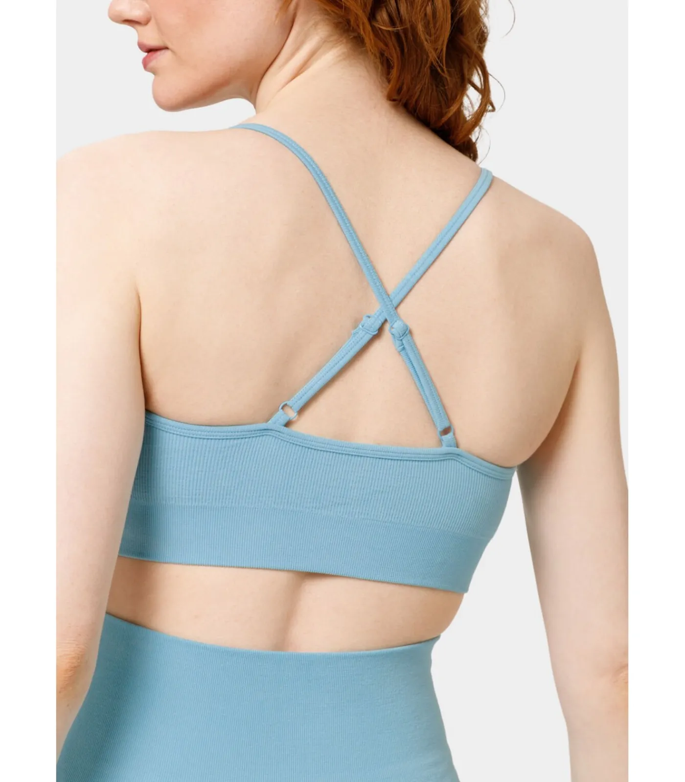 Les Lunes Sportbustier “FORM Bra Seamless Adjustable Straps Removable Pads” lightBlue Discount