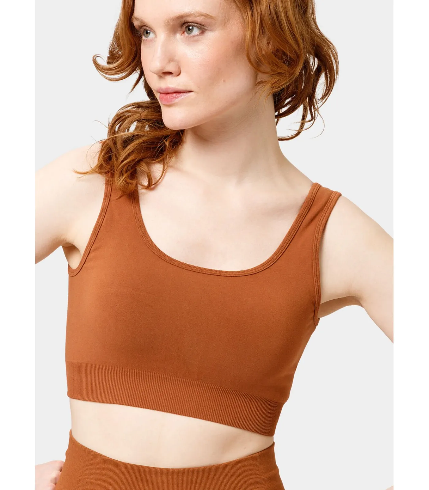 Les Lunes Sportbustier “SYNC Bra Seamless Removeble Pads” lightBrown Hot