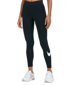 Nike SPORTSWEAR ESSENTIAL SWOOSH - Leggings - Zwart black Sale