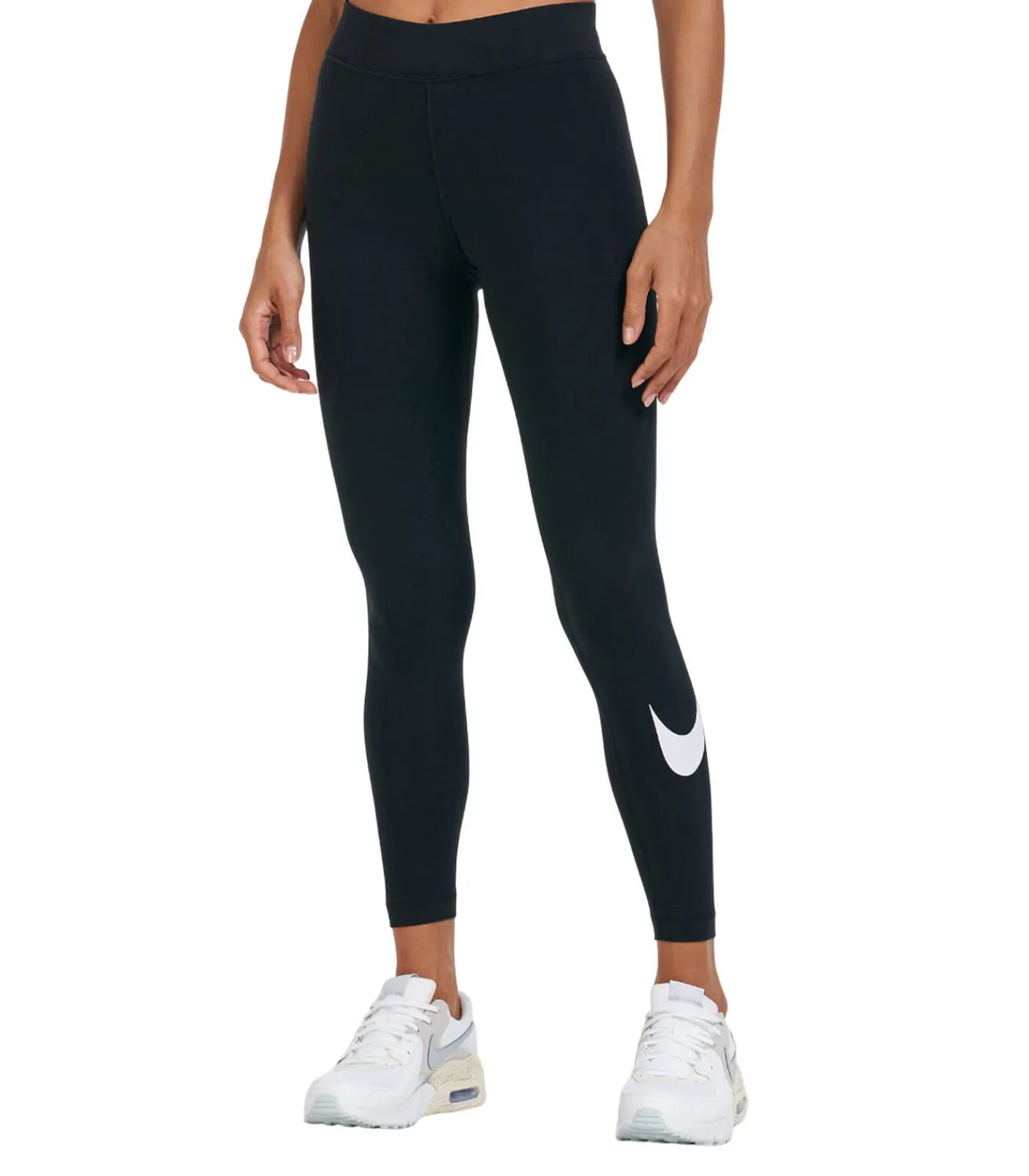 Nike SPORTSWEAR ESSENTIAL SWOOSH - Leggings - Zwart black Sale