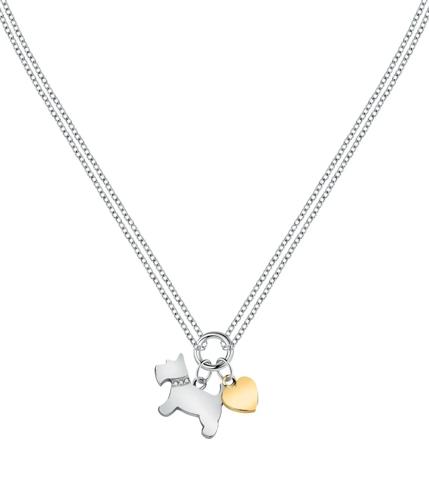 Morellato Stalen ketting, MASCOTTE-kristallen white New