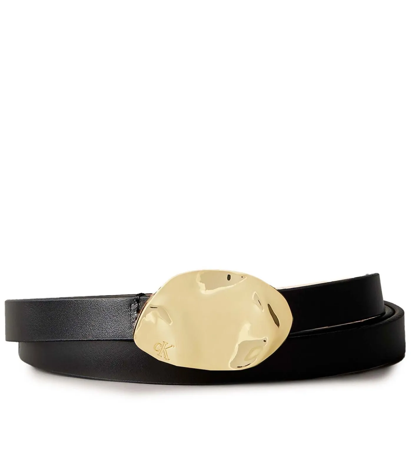 Calvin Klein Stone Lock Slouchy Belt 15Mm black