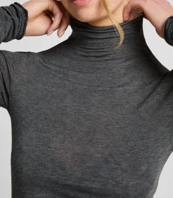 Hunkemöller super soft Turtleneck shirt met Cashmere gray Discount