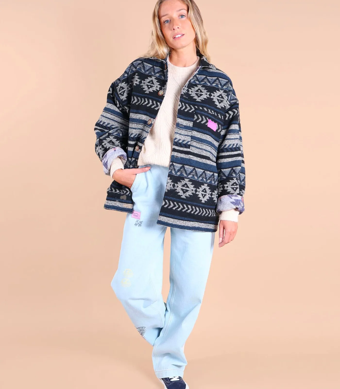 Oxbow Surchemise réversible vintage REVO darkGrey Online