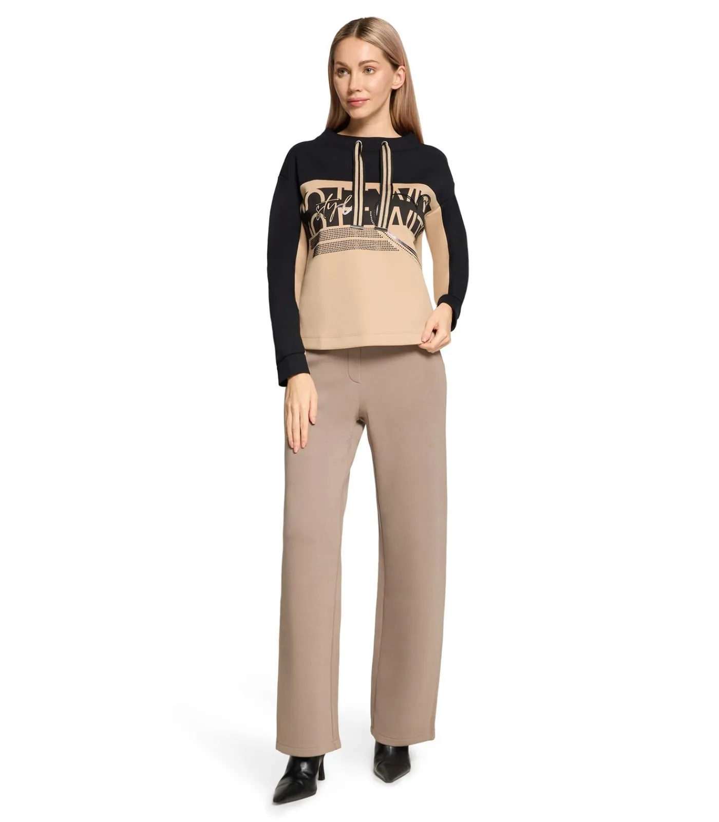 Betty Barclay Sweatshirt creme/black Sale