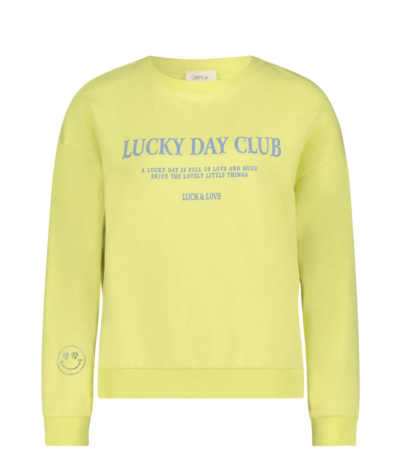 Cartoon Sweatshirt yellow/blue Clearance