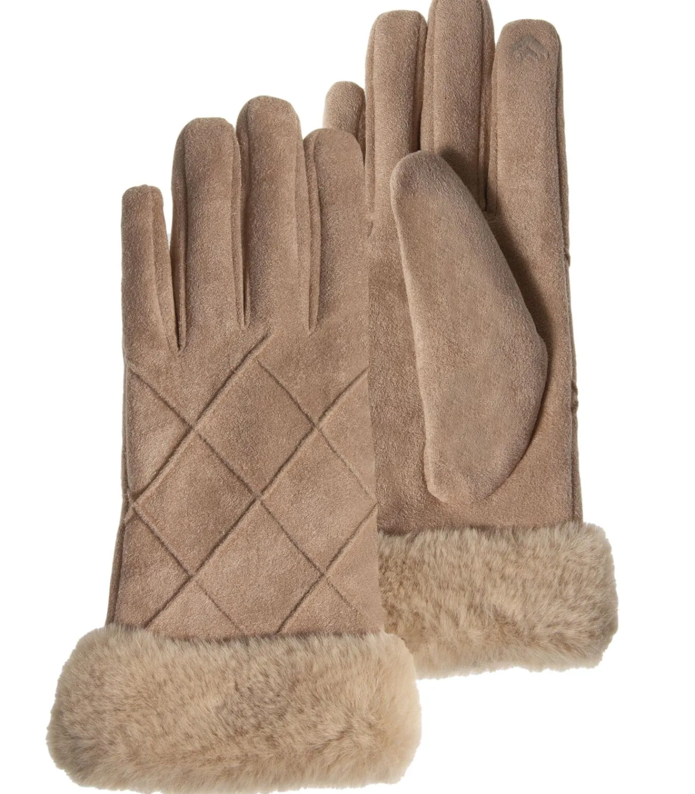 ISOTONER Tactiele dameshandschoenen in suedine beige Outlet