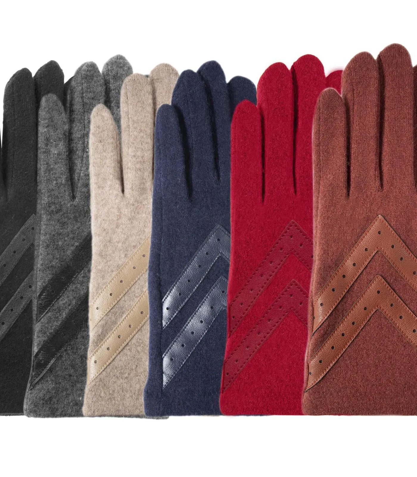 ISOTONER Tactiele handschoenen van wol voor dames Rood red Sale
