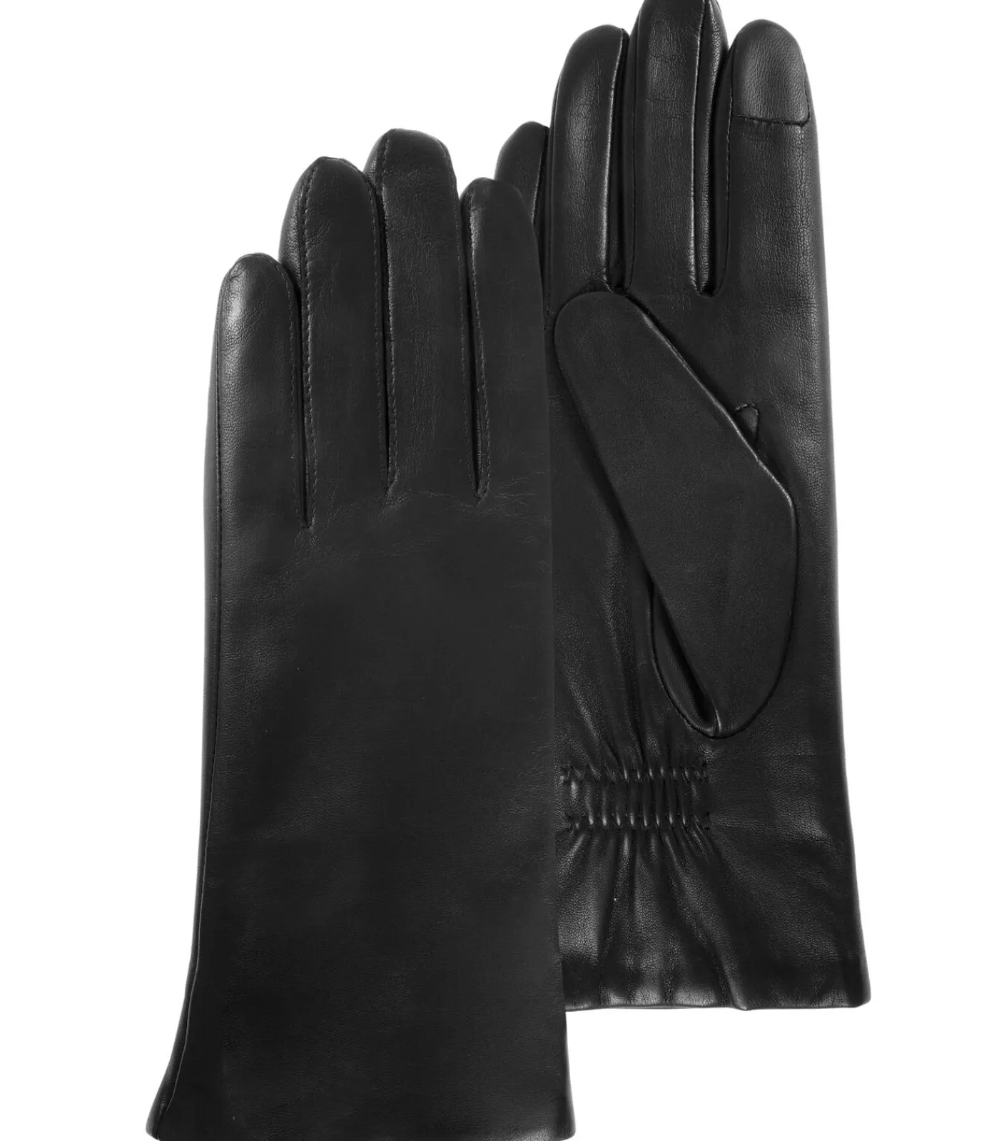 ISOTONER Tactiele leren dameshandschoenen met zwarte voering black Clearance
