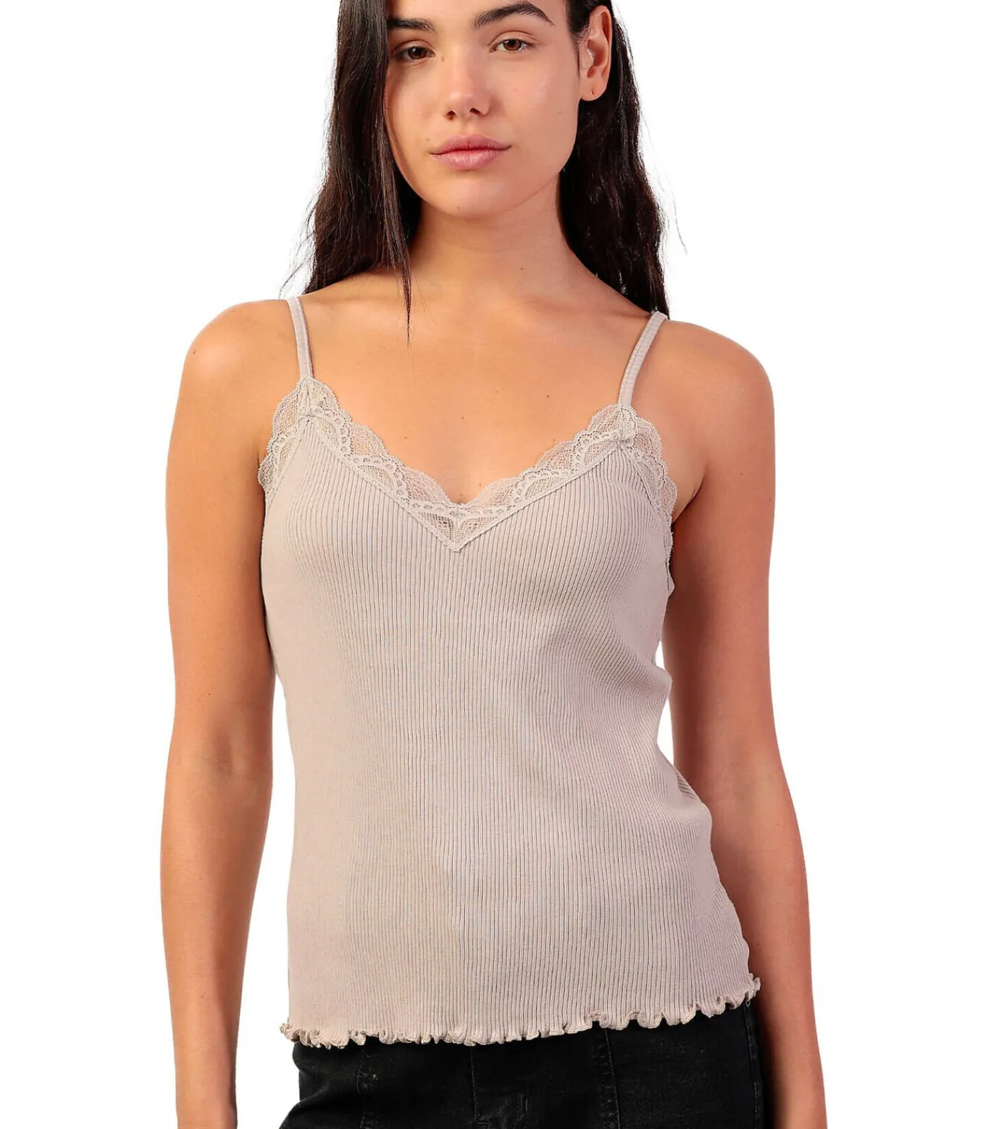 ADMAS Tanktop Rib brown Outlet