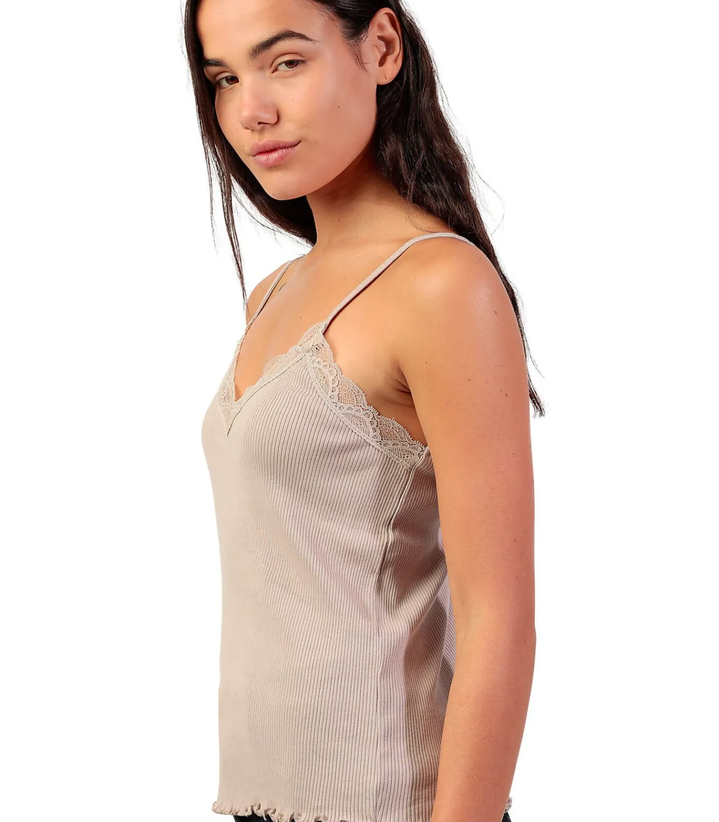 ADMAS Tanktop Rib brown Outlet