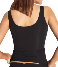 SELMARK Tanktop zonder beugels met uitneembare rompers One black