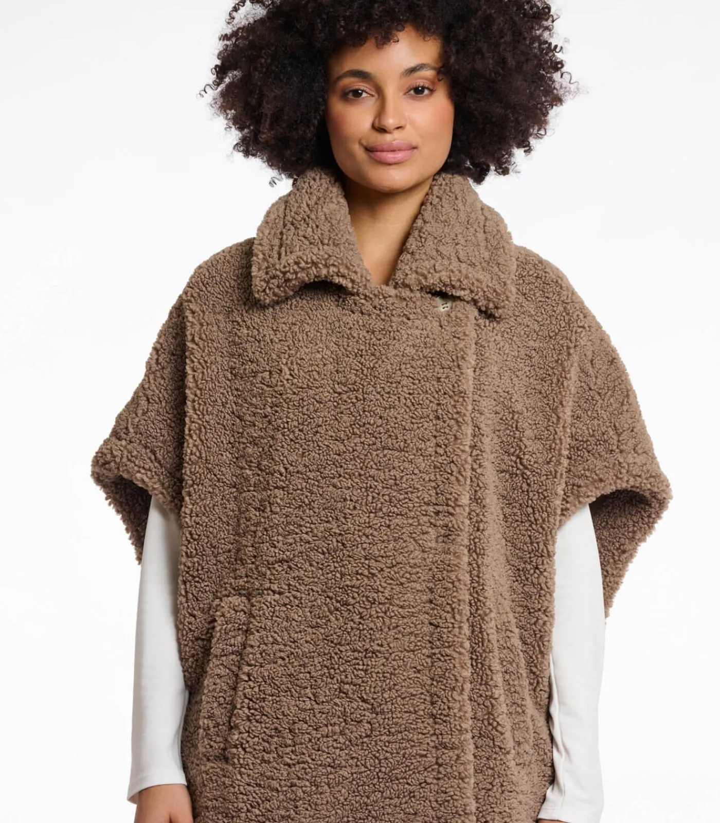 Rino&Pelle Teddy cape Toffee 1 brown Hot