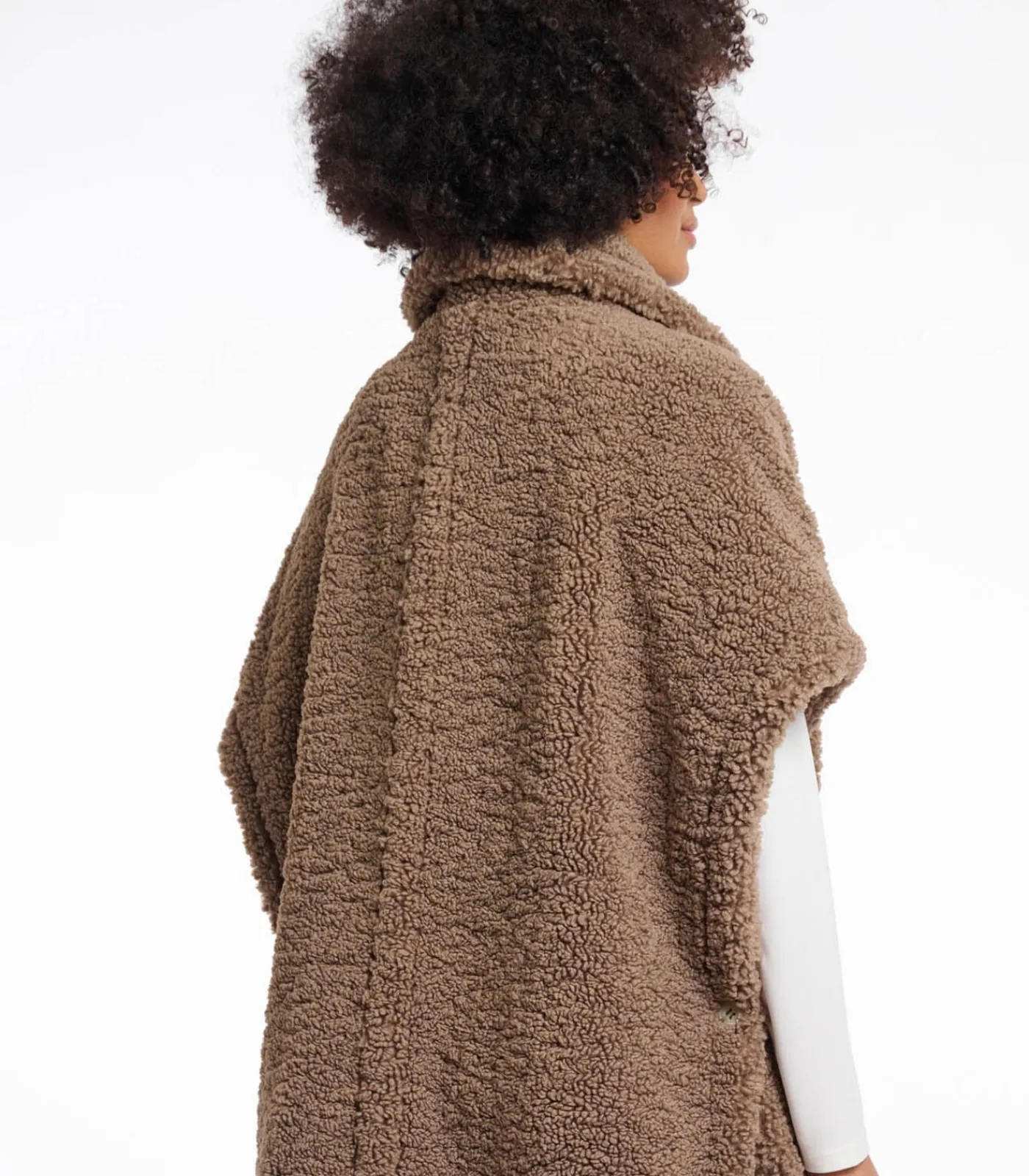 Rino&Pelle Teddy cape Toffee 1 brown Hot