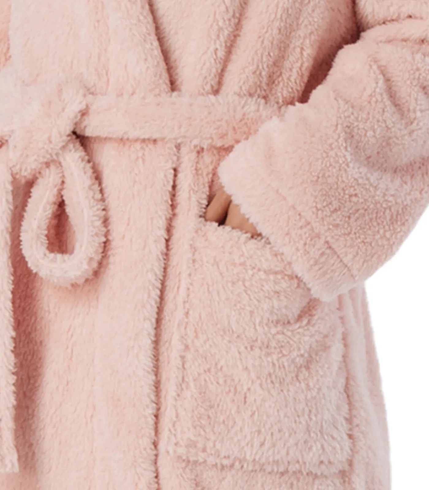 SCHIESSER Teddy Fleece - badjas pink Outlet
