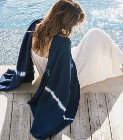 Brun de Vian Tiran Tie & Dye Sjaal darkBlue