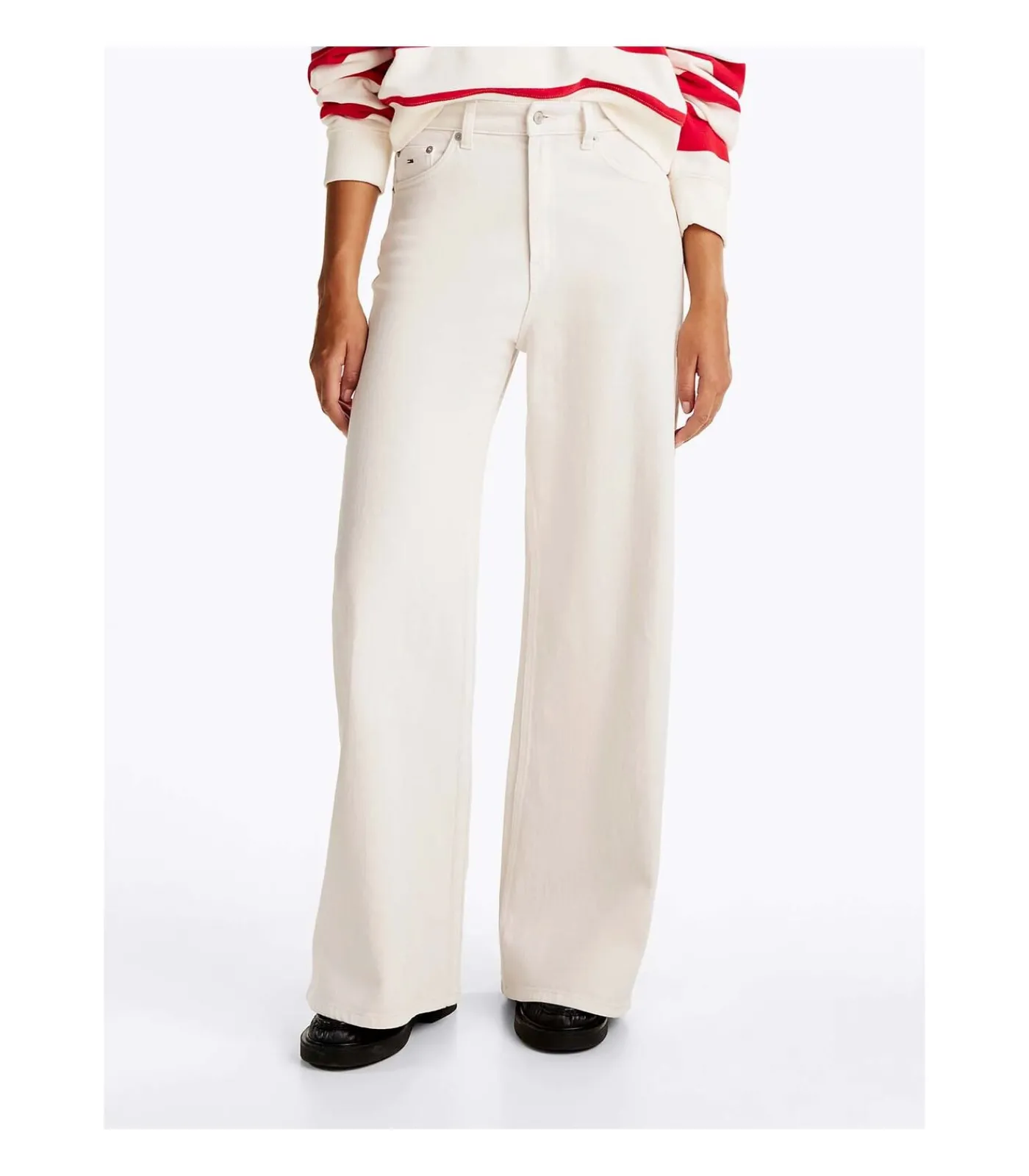 Tommy Jeans Tjw Ecru Wide Leg white Sale