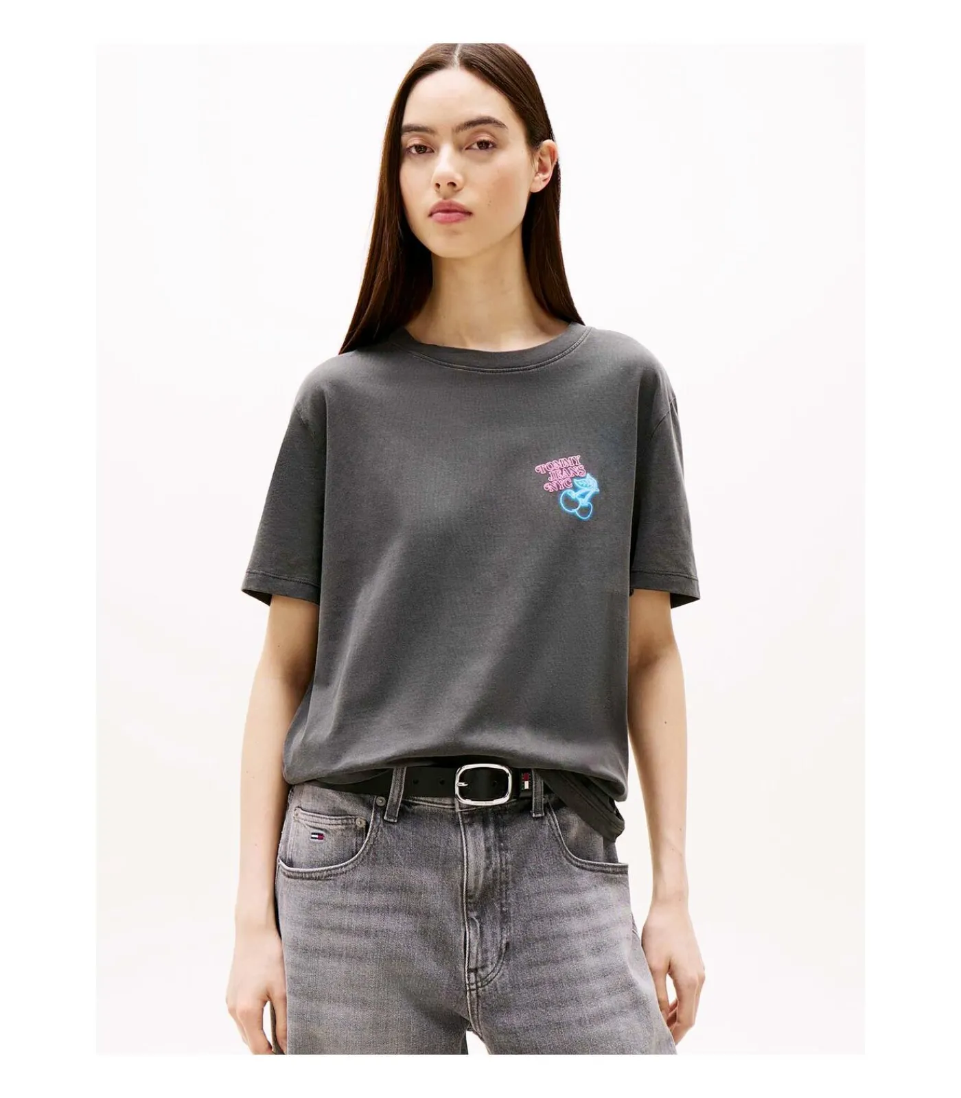 Tommy Jeans Tjw Rlx Neon Ss Tee black Clearance