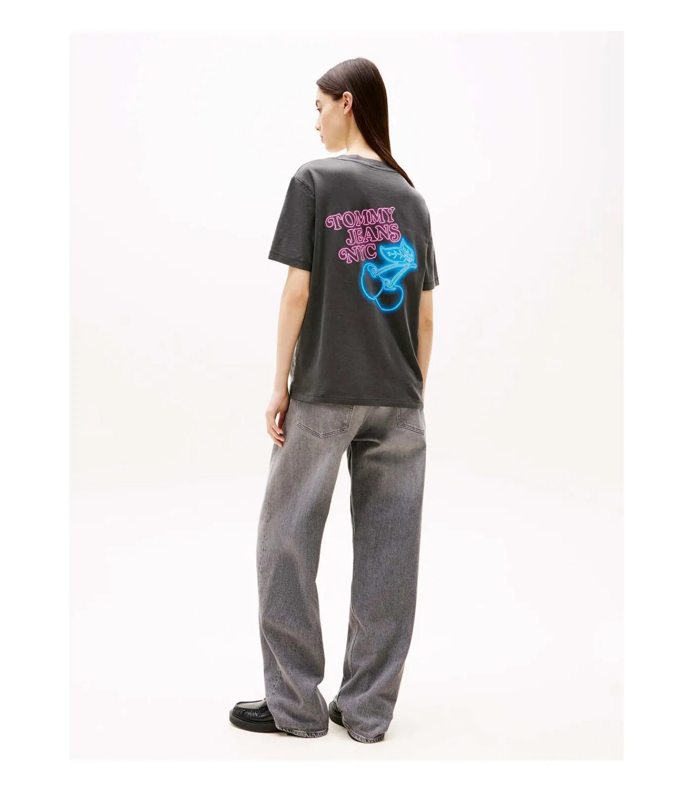 Tommy Jeans Tjw Rlx Neon Ss Tee black Clearance