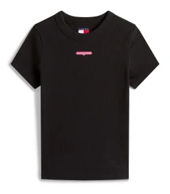 Tommy Jeans Tjw Slim Script Label Ss Tee Ext black Best