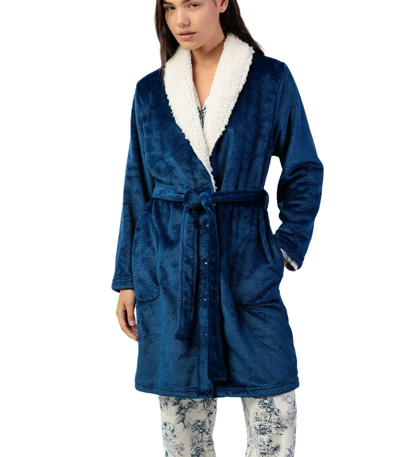 ADMAS Toga Luxury Leaves blue Sale
