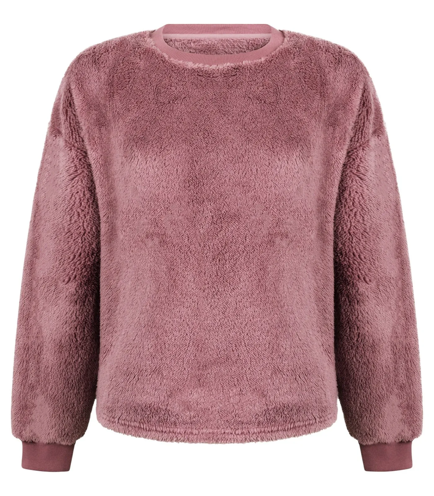 Hunkemöller Top met lange mouwen Fluffy Fleece pink Best