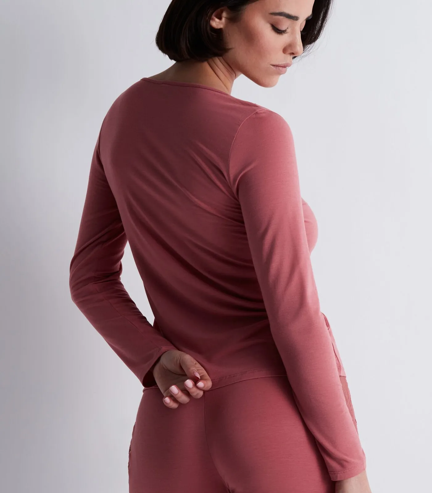 Aubade Top met lange mouwen Lazy Days pink Outlet