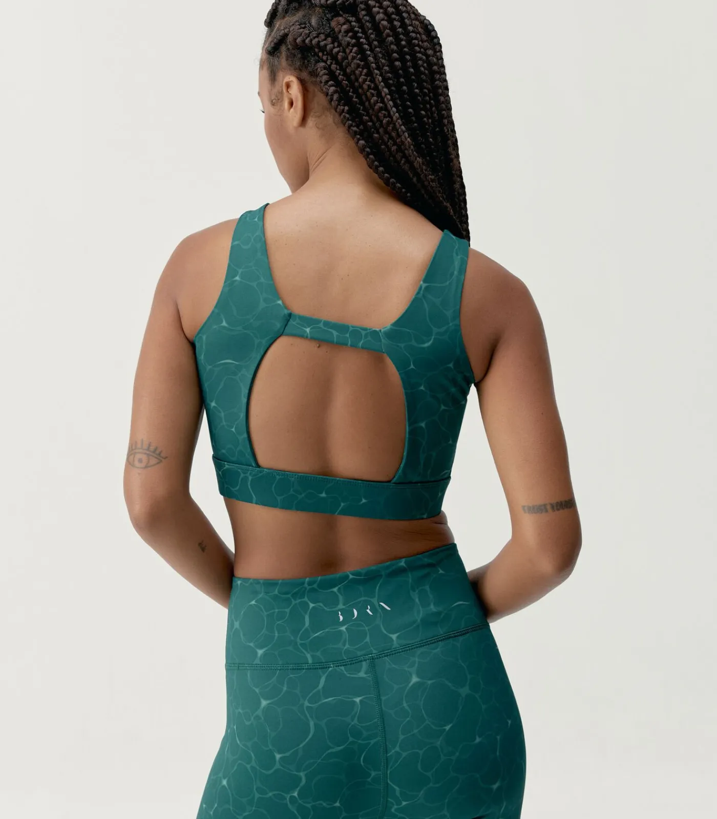 Born Living Yoga Top Organic darkGreen Sale