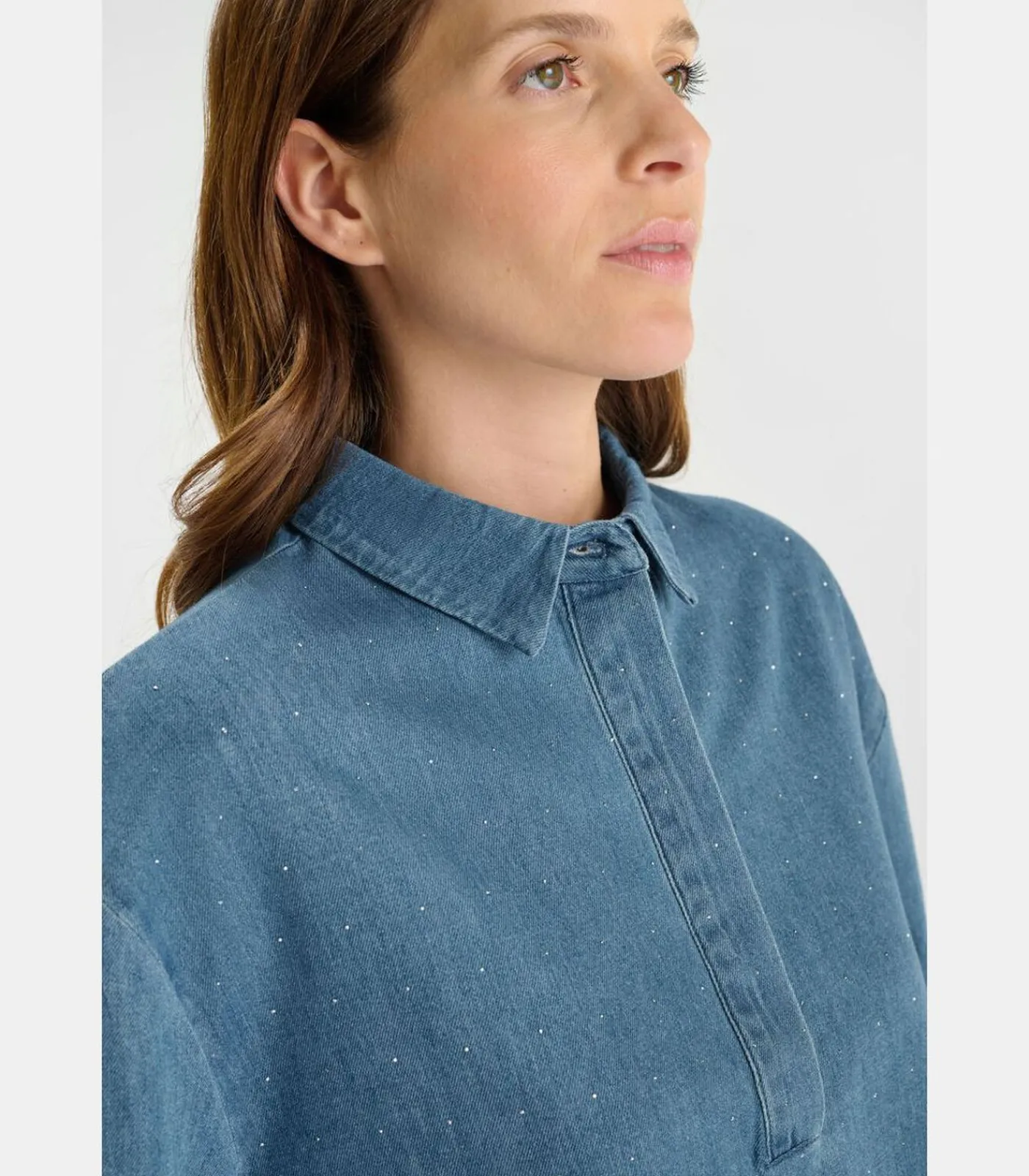 Le Temps des Cerises Top van jeans ALBERTA blue Sale