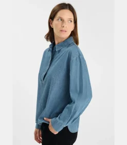 Le Temps des Cerises Top van jeans ALBERTA blue Sale