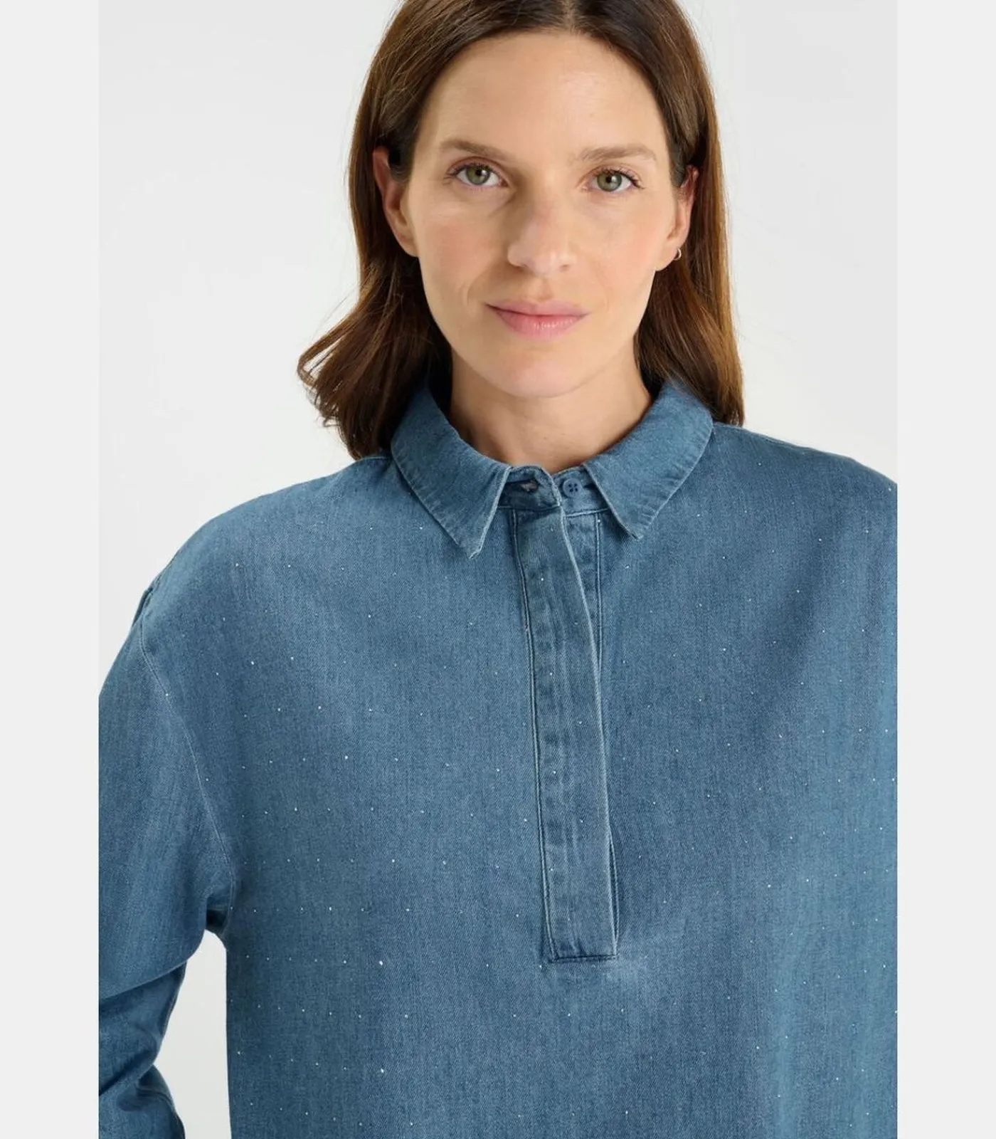 Le Temps des Cerises Top van jeans ALBERTA blue Sale