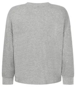 Hunkemöller Top van wafelstof Henley gray Best