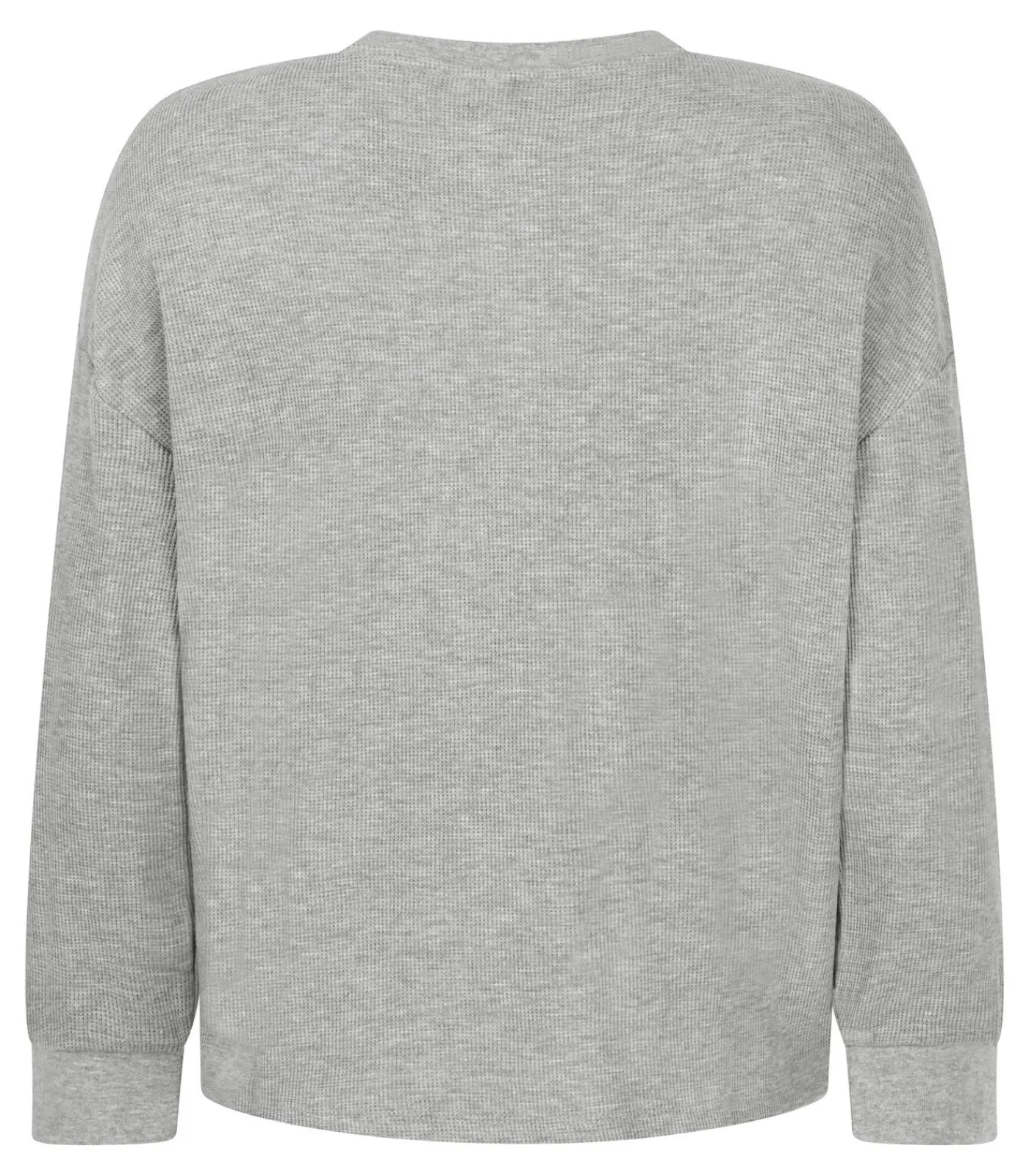 Hunkemöller Top van wafelstof Henley gray Best