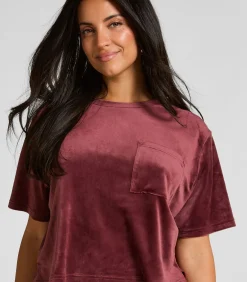 Hunkemöller Top Velours Pocket red Online
